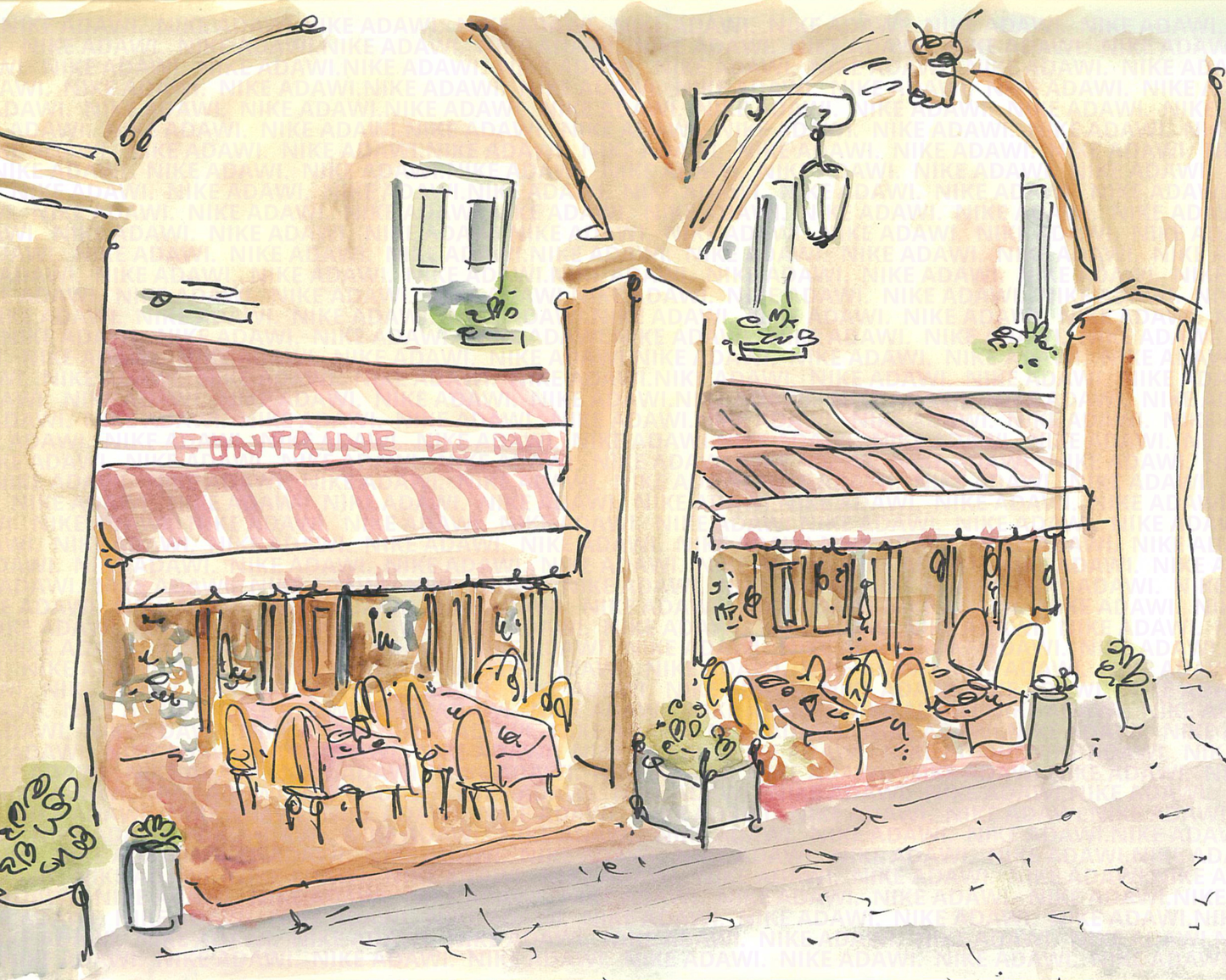 Fontaine De Mars Print