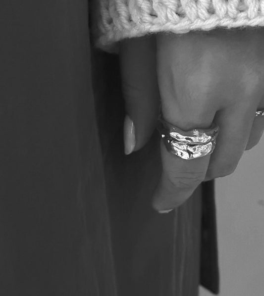 Chunky Kol Ring (Tillverkad på beställning)