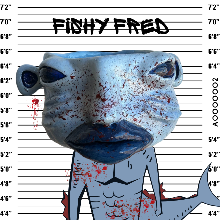 Fishy Fred Skulptur