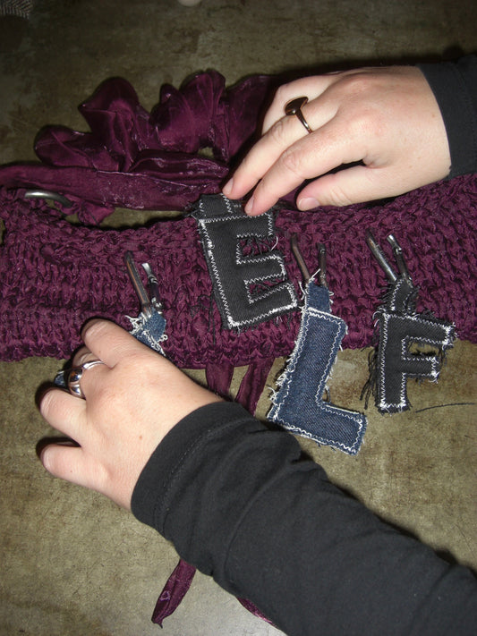 NYCKELRING E - DENIM