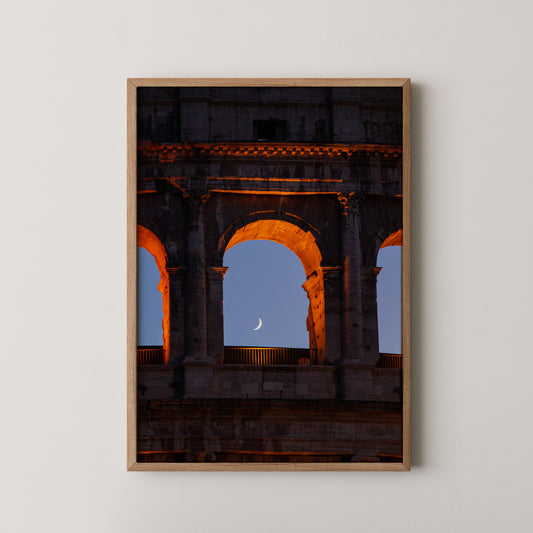 Colosseum and the moon - Poster