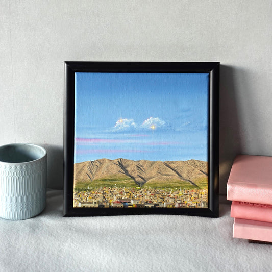 No Friends but the Mountains - Original oljemålning