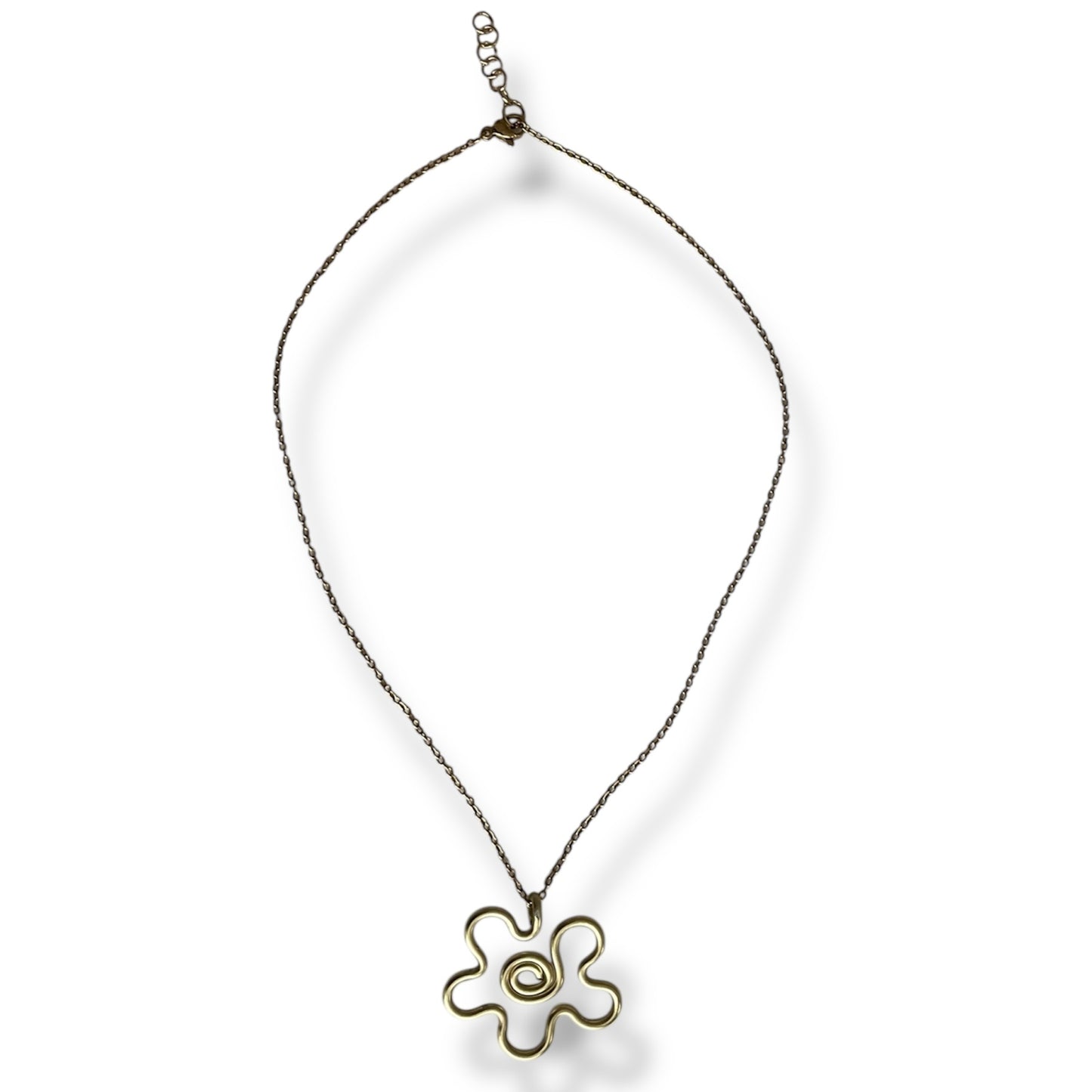 Halsband, Retro flower - Guld