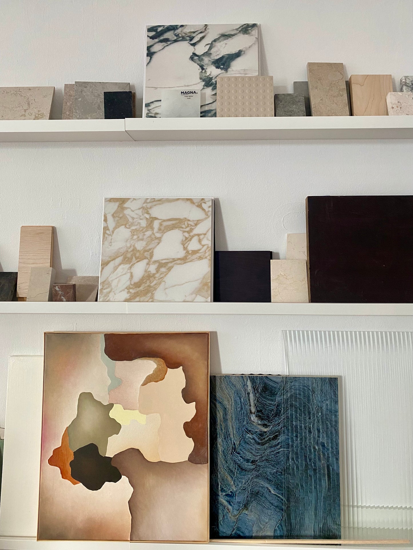 Floating colors 05 (Olja och akryl på canvas, träram)