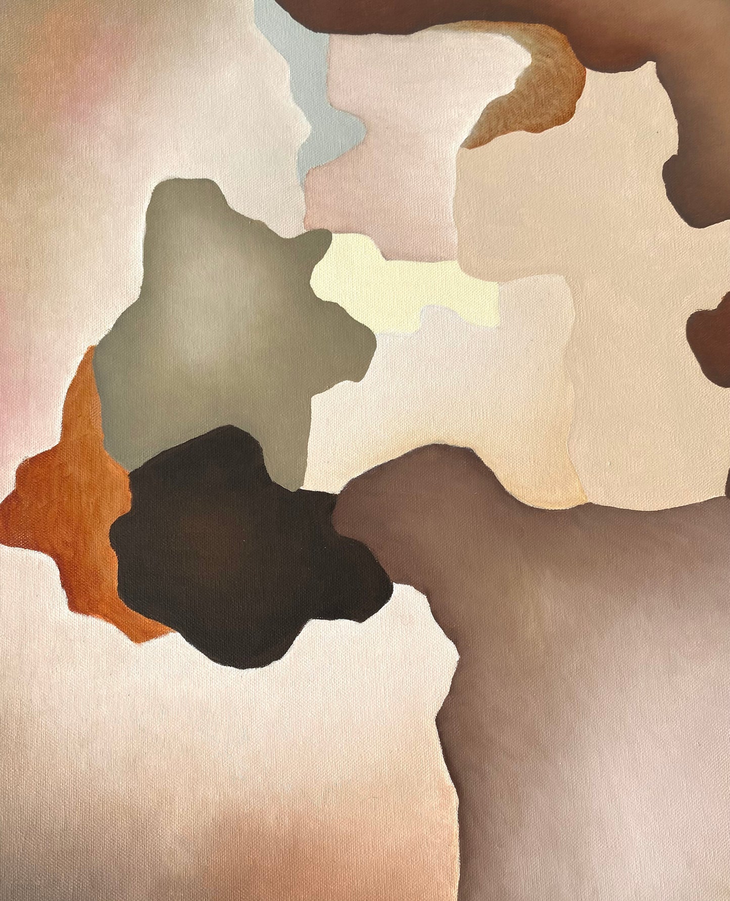 Floating colors 05 (Olja och akryl på canvas, träram)