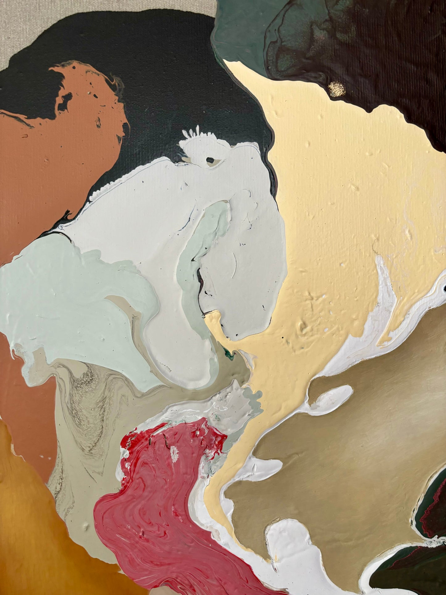 Floating colors 01 (Olja och akryl på canvas)