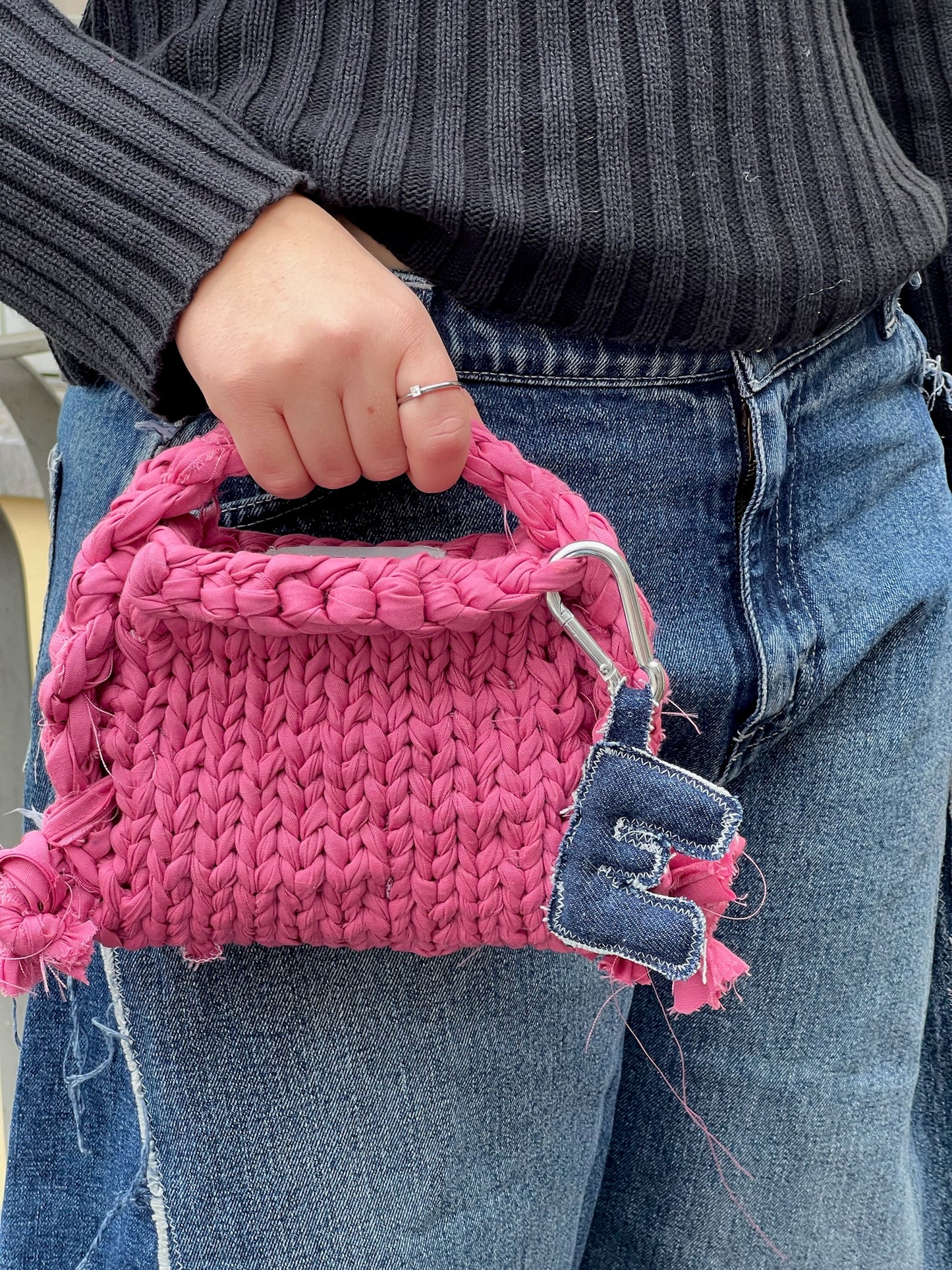 NYCKELRING E - DENIM