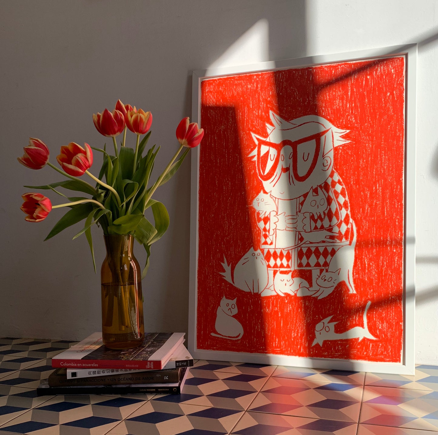 Lady Cat Lover - Original