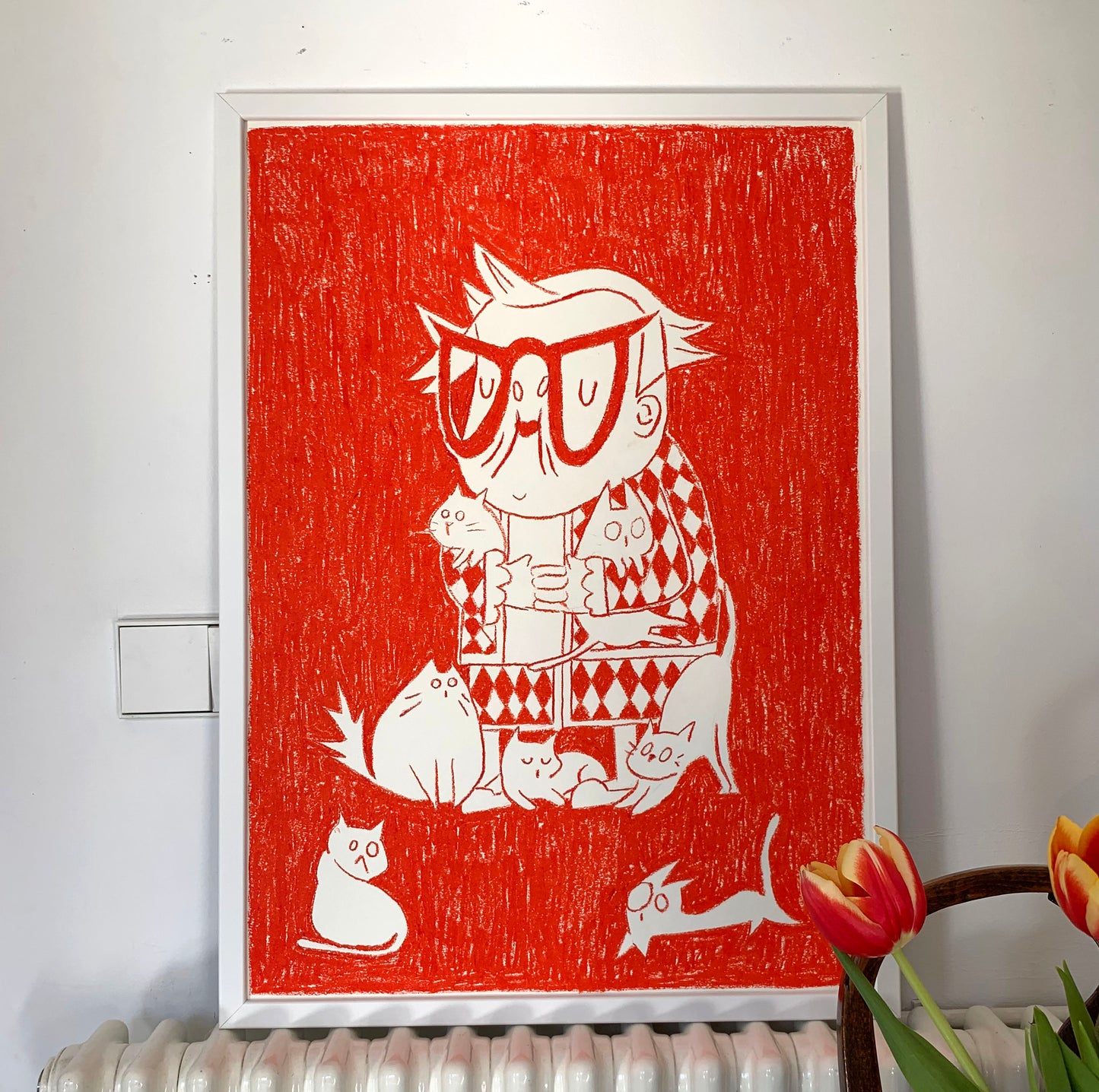 Lady Cat Lover - Original