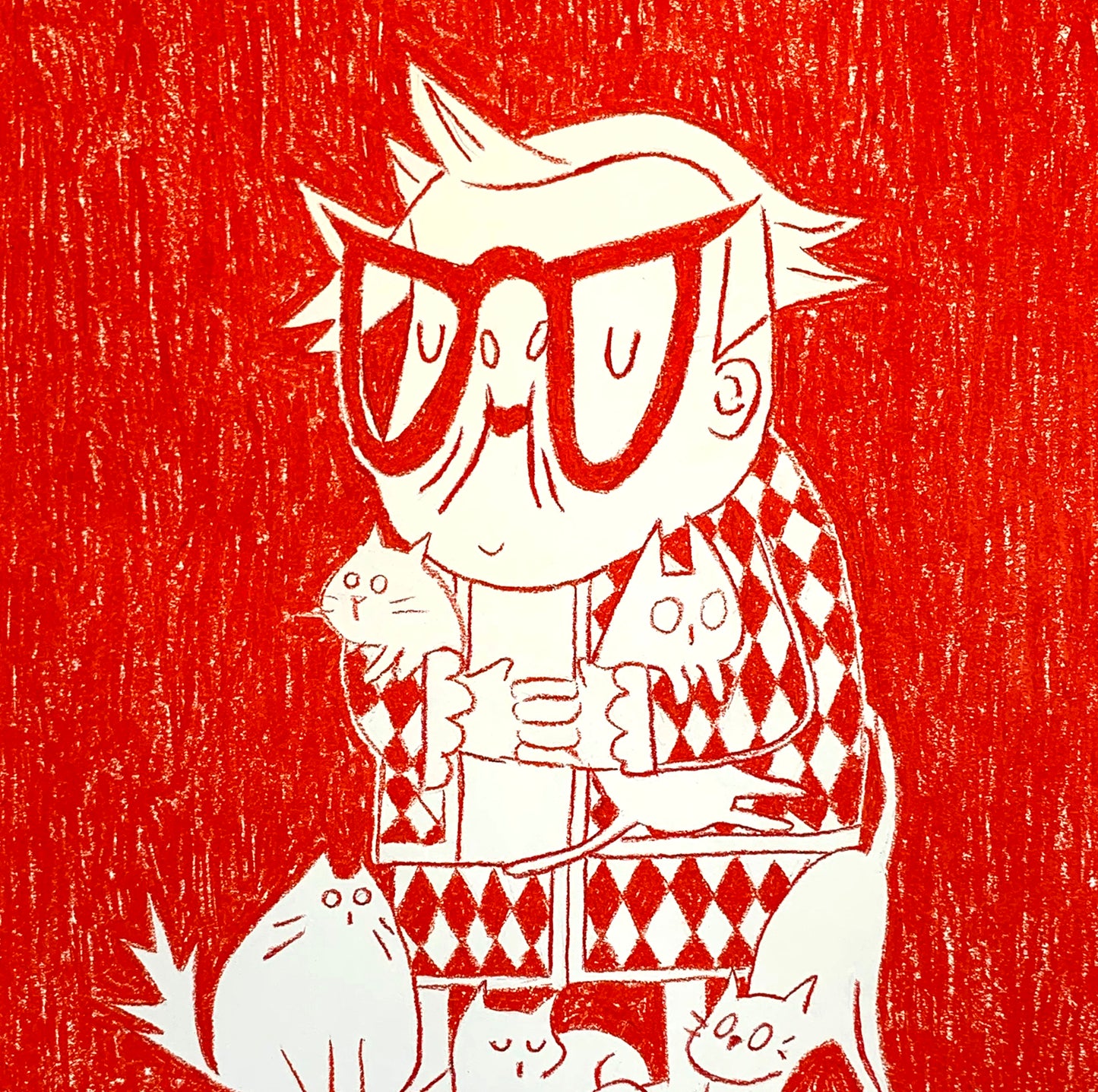 Lady Cat Lover - Original