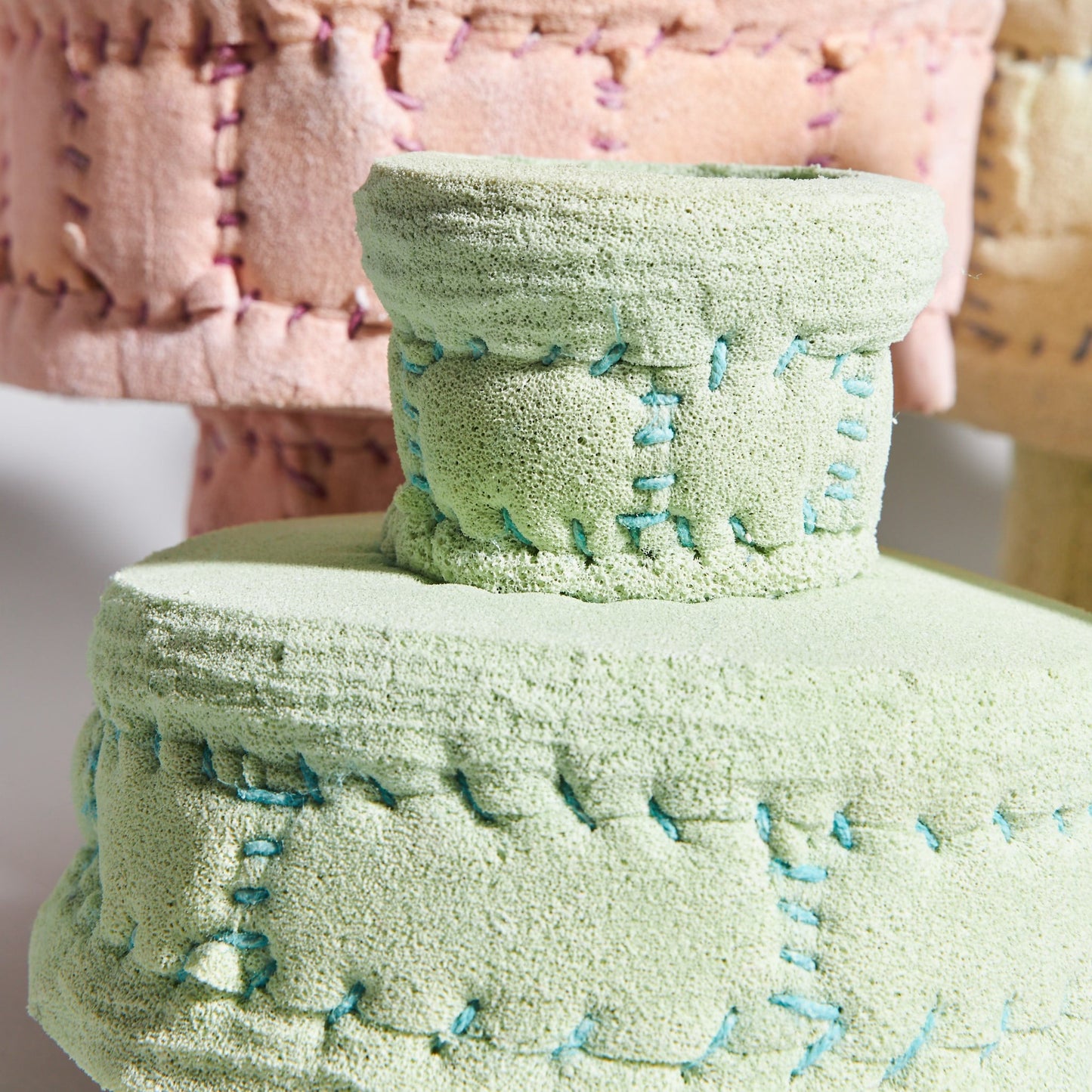 02.Vas i svamp pastellgrön