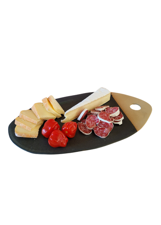 Handgjord cheese board - svart/grå