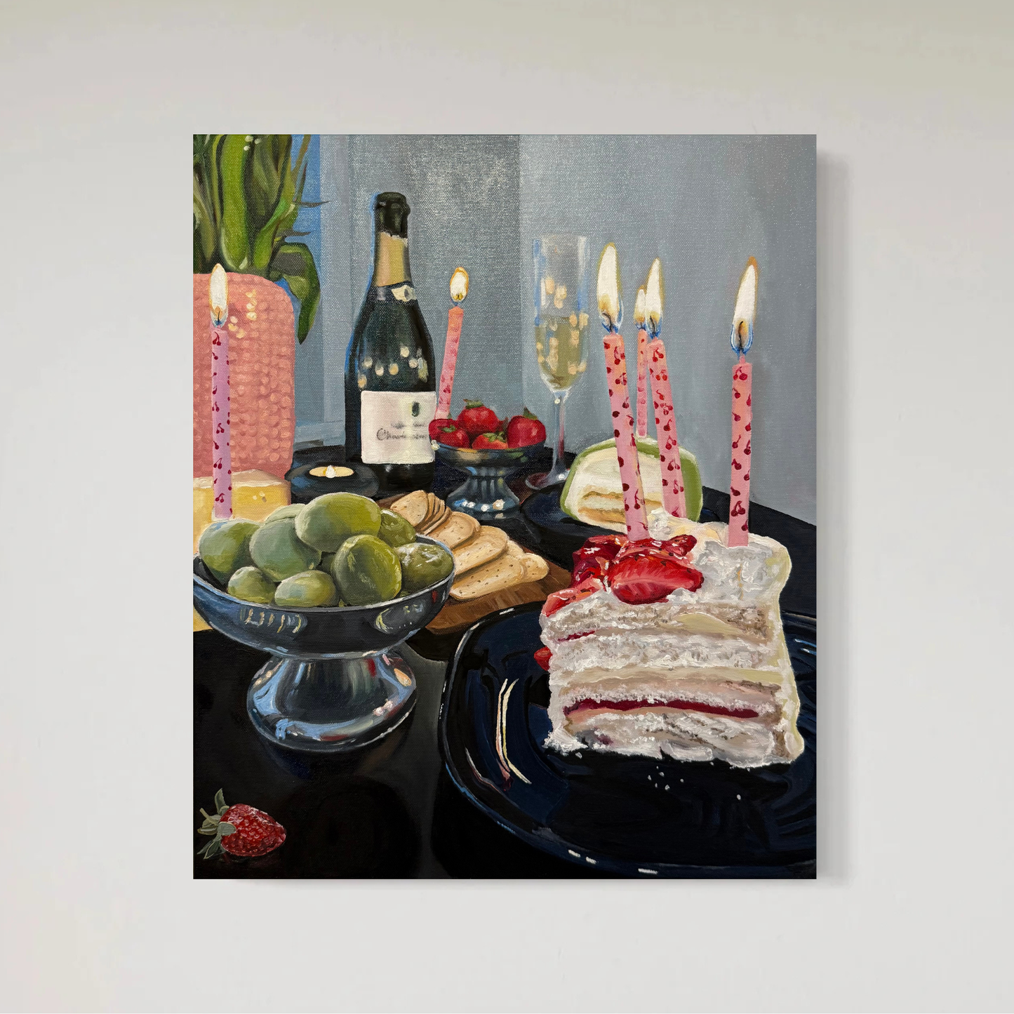 ”Happy birthday I love you” -originalmålning