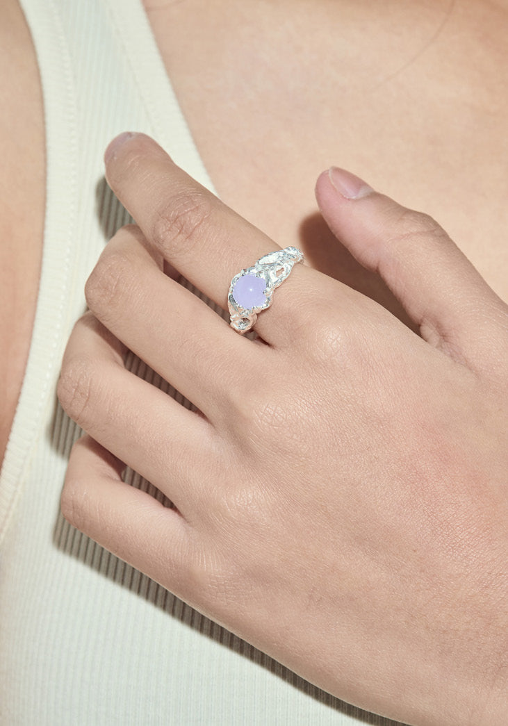 Nature's Blanc Vit Woven Vines Ring