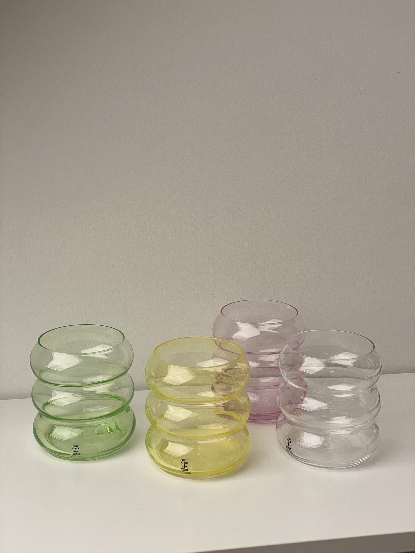 Bubbligt glas - Grön
