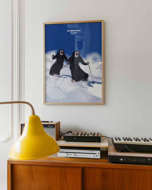 Nuns on skis Poster