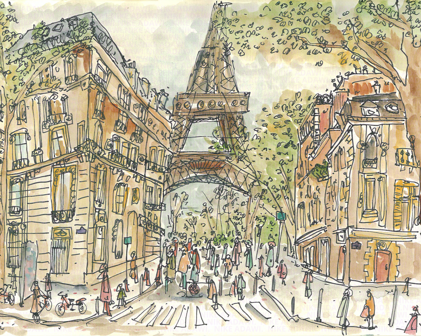 The First Glance Eiffle Tower Print