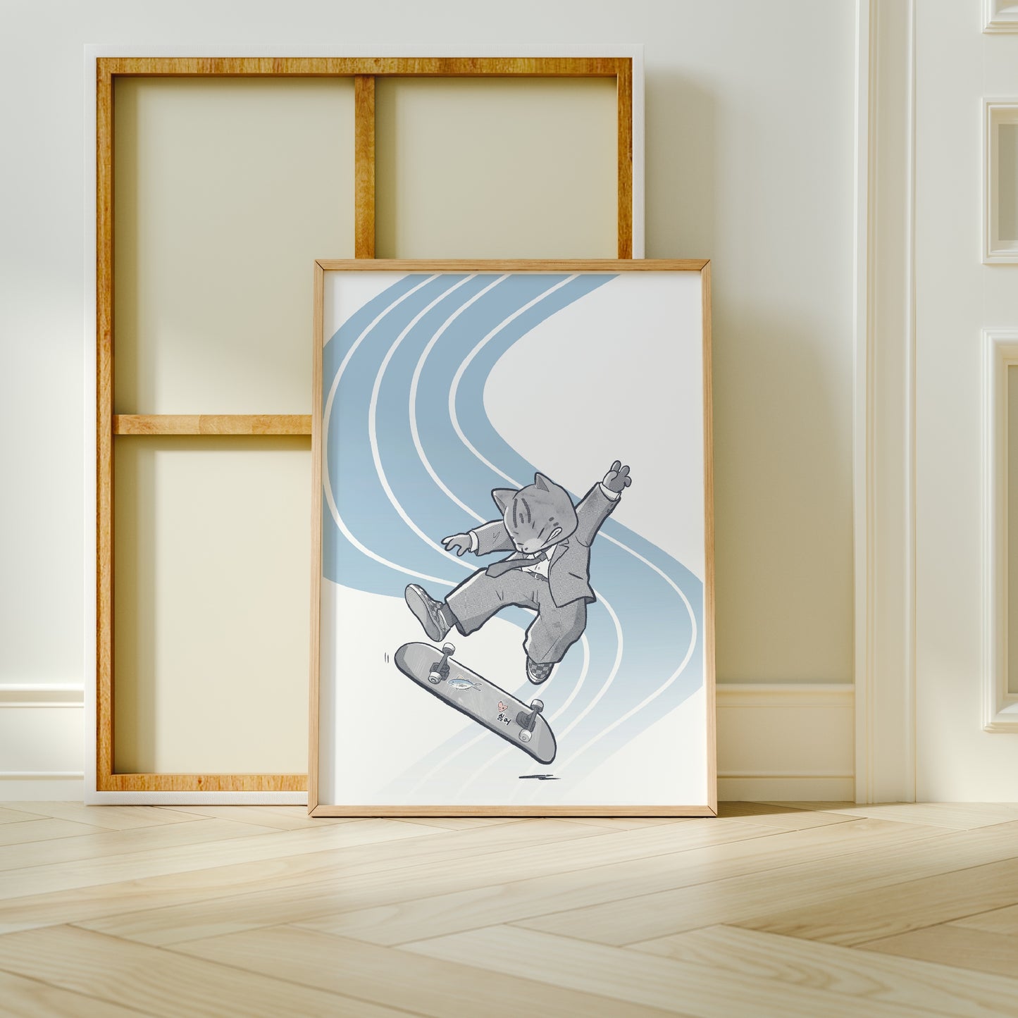 Cat Commuter - Corporate Kickflip - Poster