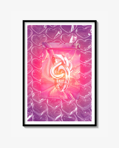 Rosa-linje väska Print