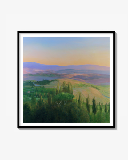 The Sun Is Setting In Tuscany - Poster