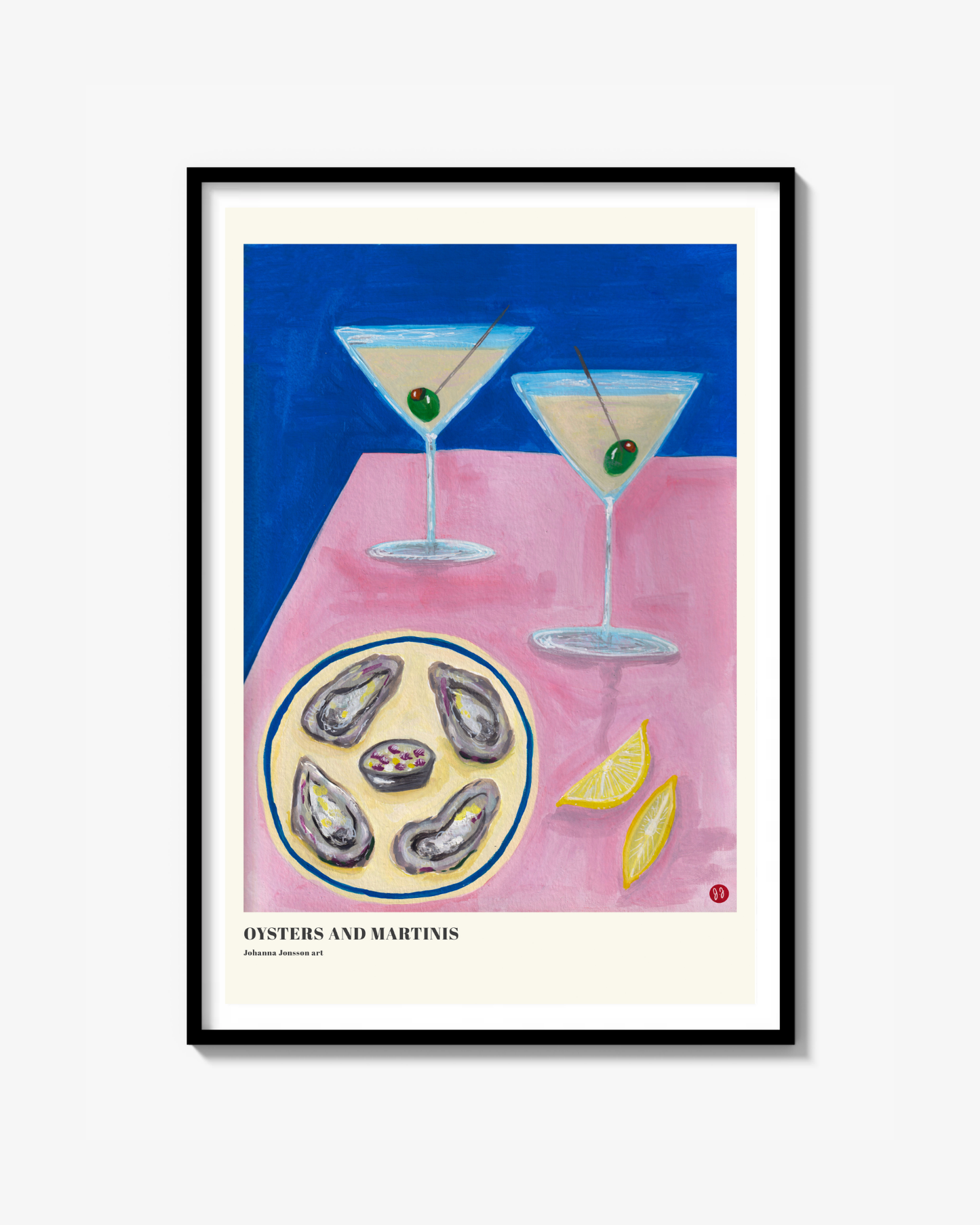 Oysters and Martinis - Poster