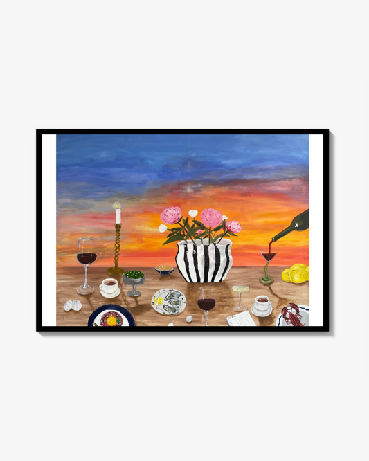 Sunset on the menu Poster