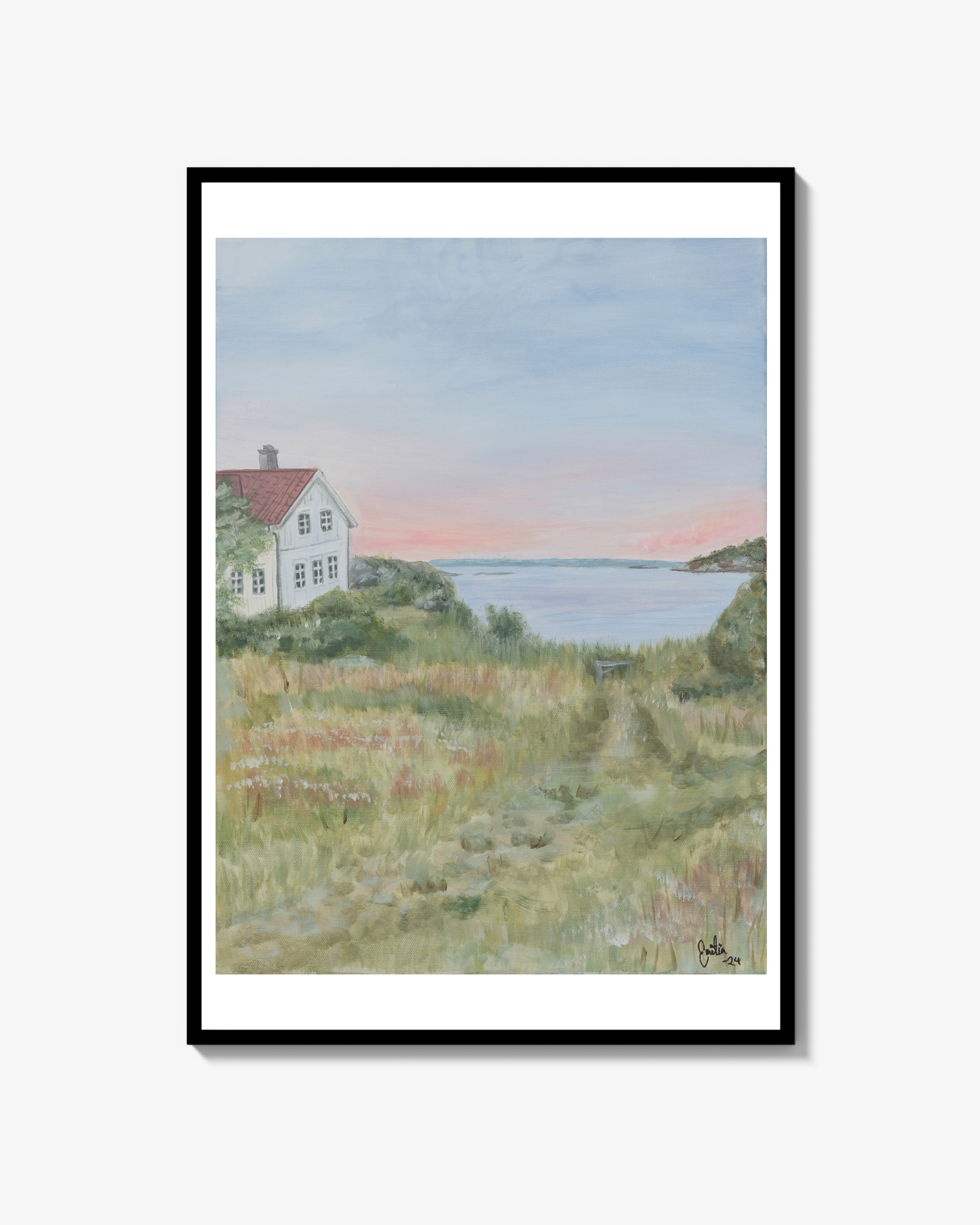 Sommarstugan- vit kant Poster