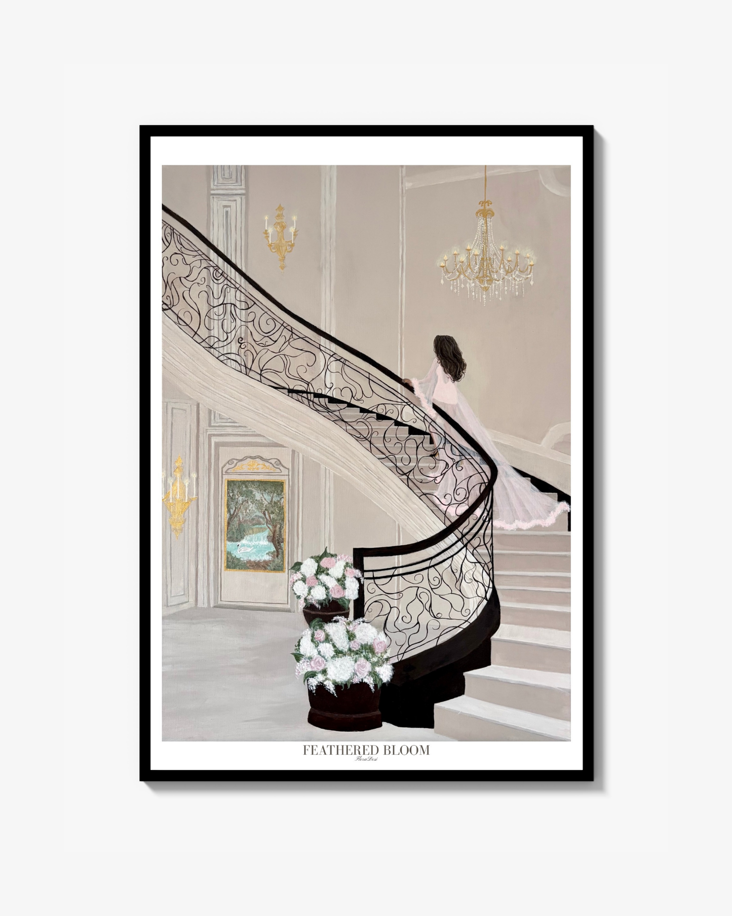 Feathered bloom Poster