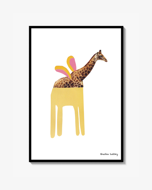 BUTTERFLY GIRAFFE Poster