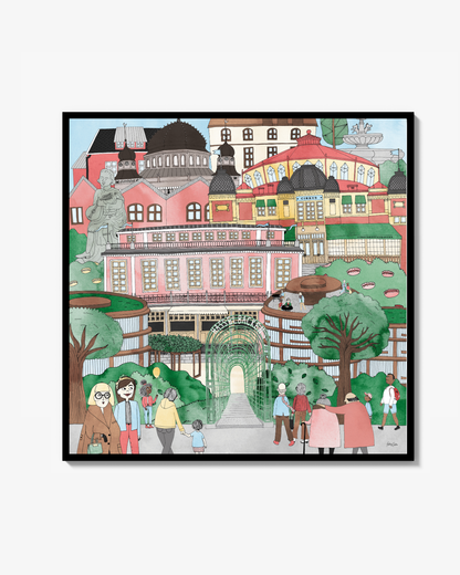 Folkvimmel på Djurgården Poster