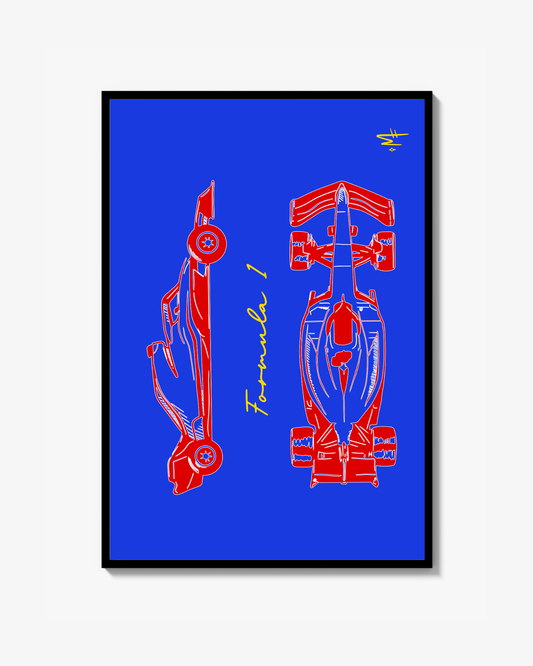 F1 Blå Poster