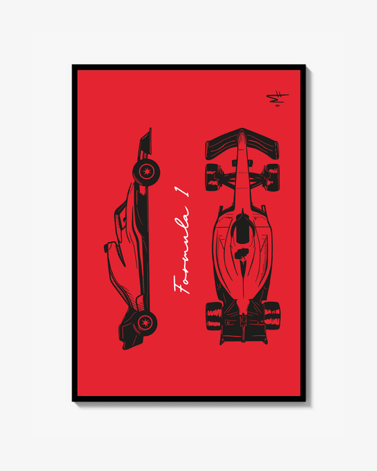 F1 Röd Poster