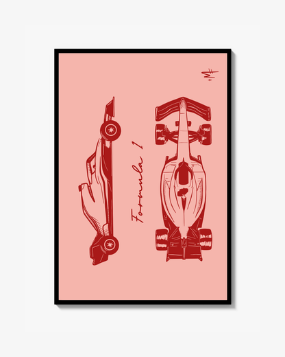 F1 Rosa Poster