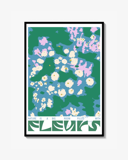 Fleurs (Grön) - Poster