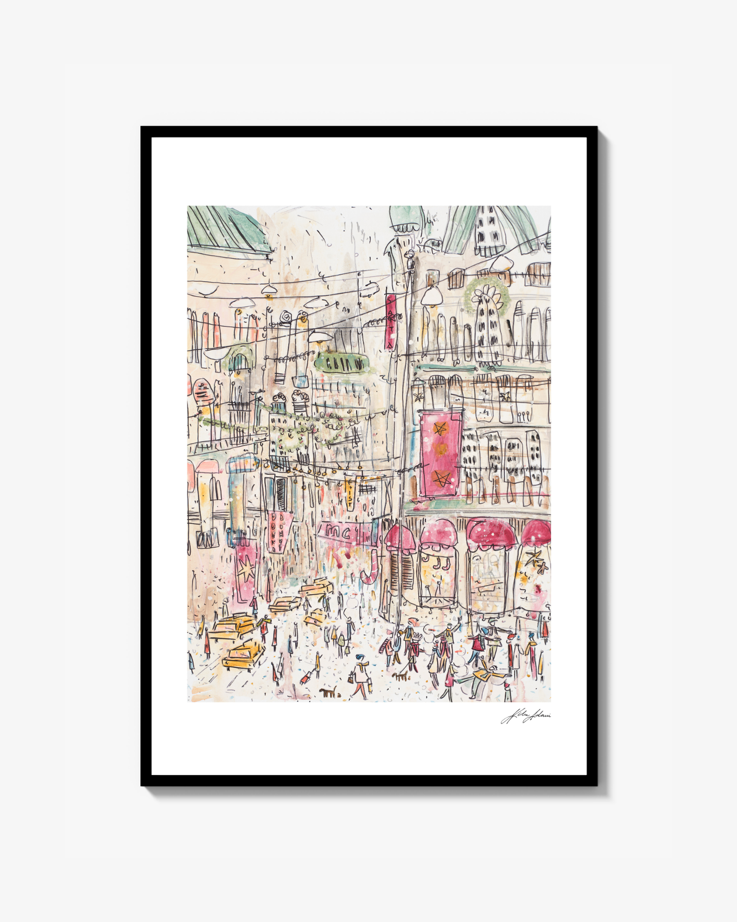Christmas in the city Print
