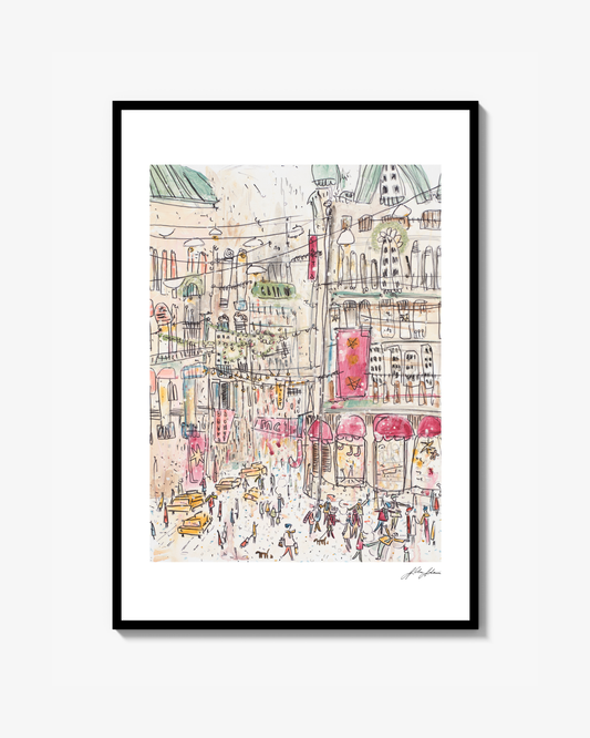 Christmas in the city Print