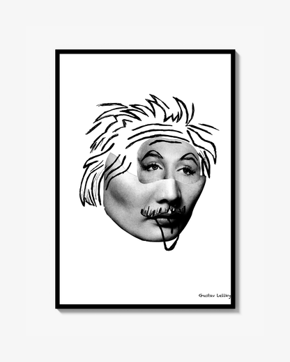 Selfportrait svartvit Print