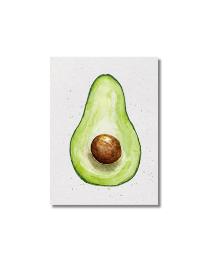 Avokado Akvarellmålning Original