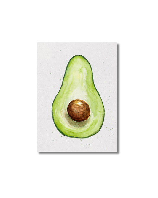 Avokado Akvarellmålning Original
