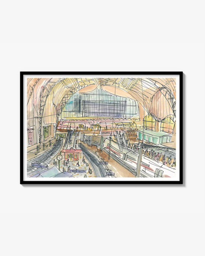 Hamburg central station Print