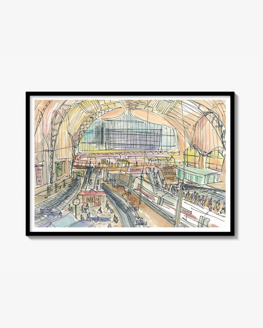 Hamburg central station Print