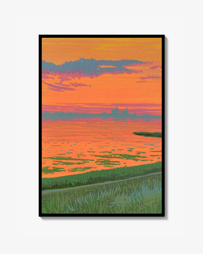 The Sun Is Setting In Bjärred - Poster