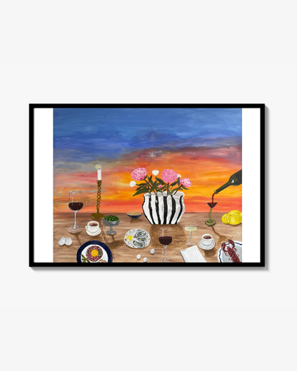 Sunset on the menu Poster
