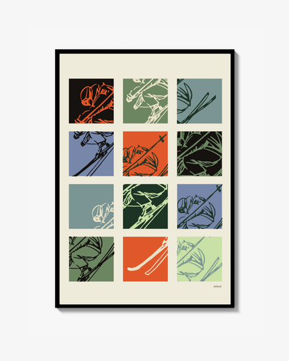 Ski square Poster