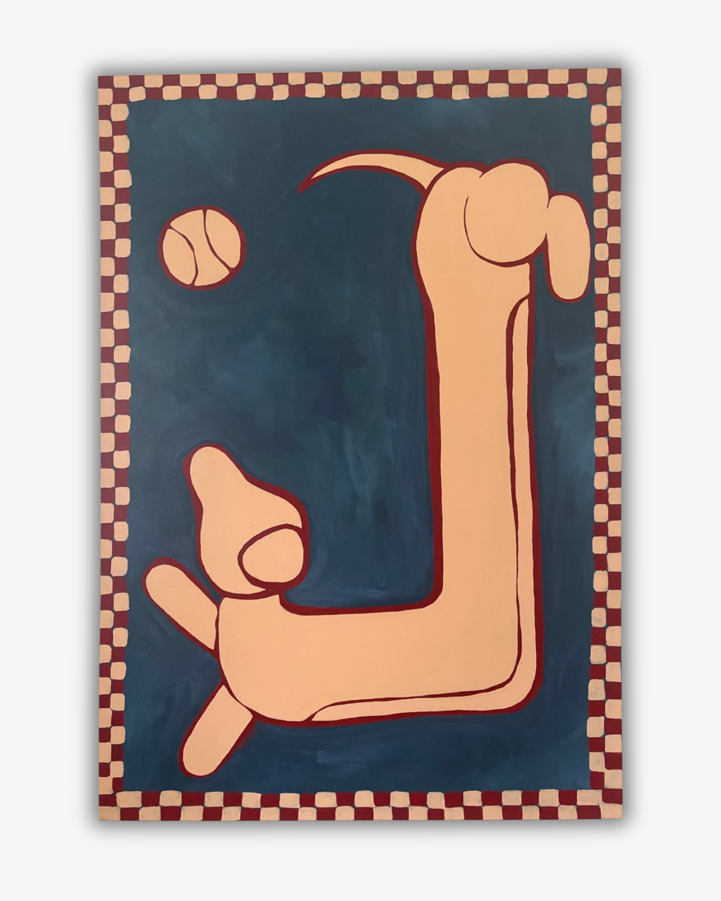 Dog chasing ball Original