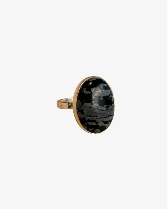 Silverring Snow obsidian