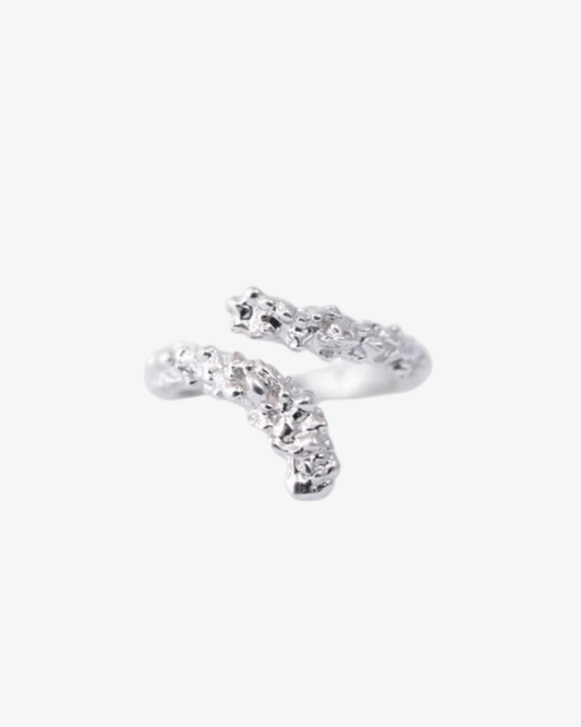 Crystalline Coil Ring | Silver