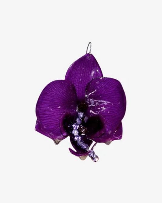 WET ORCHID Örhängen Lila Stor