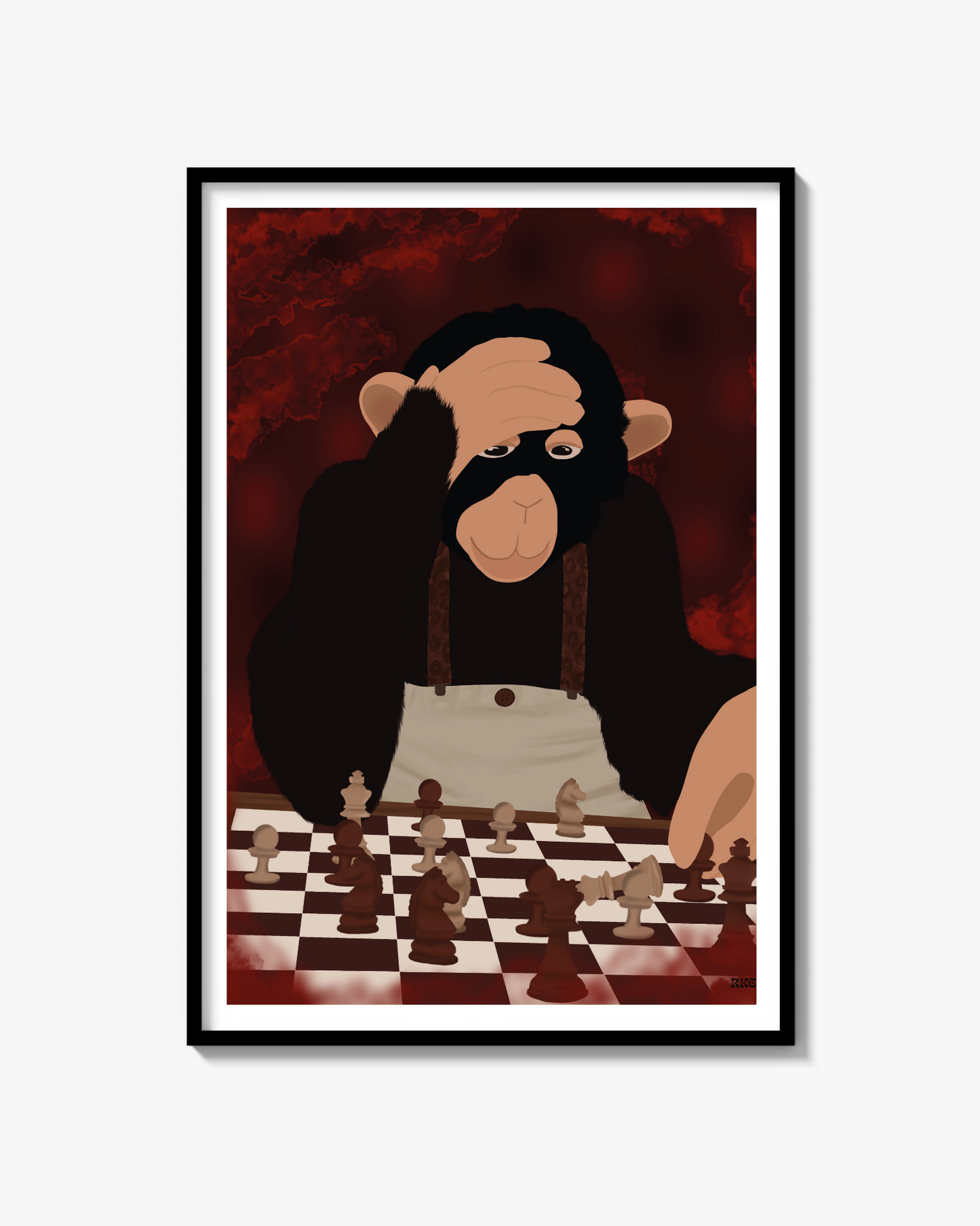 Monkey - Schack matt Poster