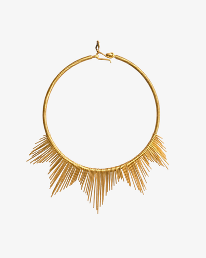 Anyanwu Halsband - Guldpläterad - Handgjord i Afrika